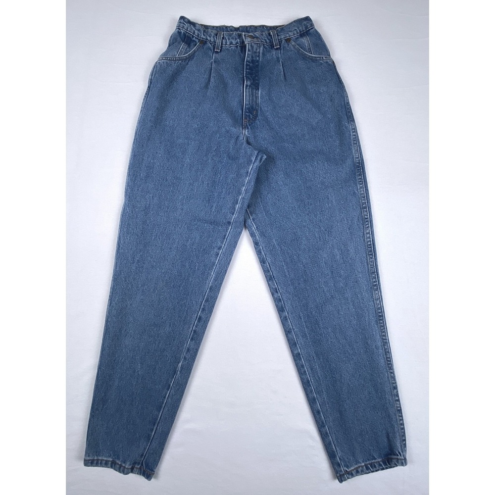 Vintage Hunt Club Mom Jeans High Waisted Pleated Tapered Medium Wash Blue Sz 12